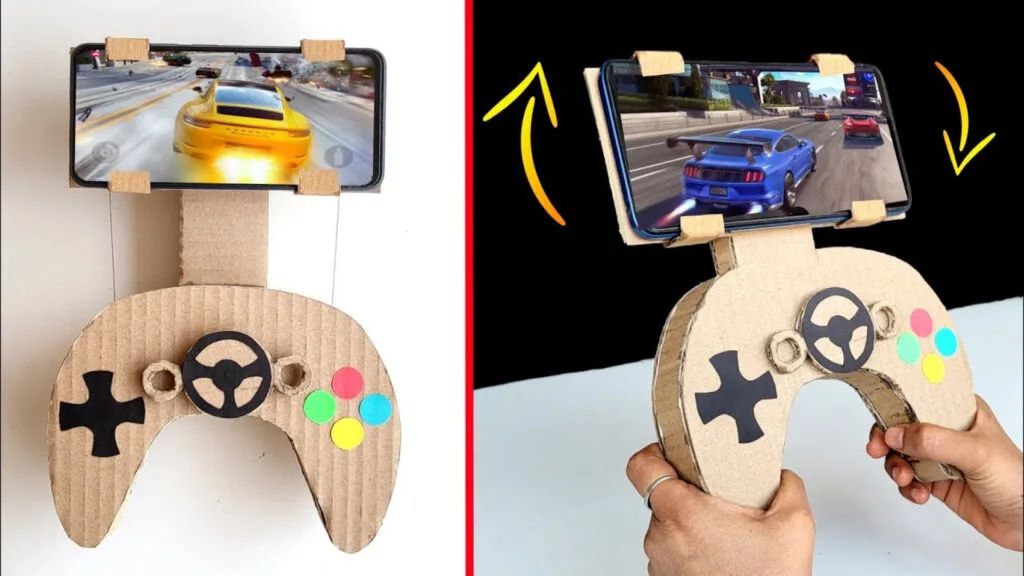 ساخت کاردستی دسته موبایل با مقوا یا کارتن بازیافتی در خانه