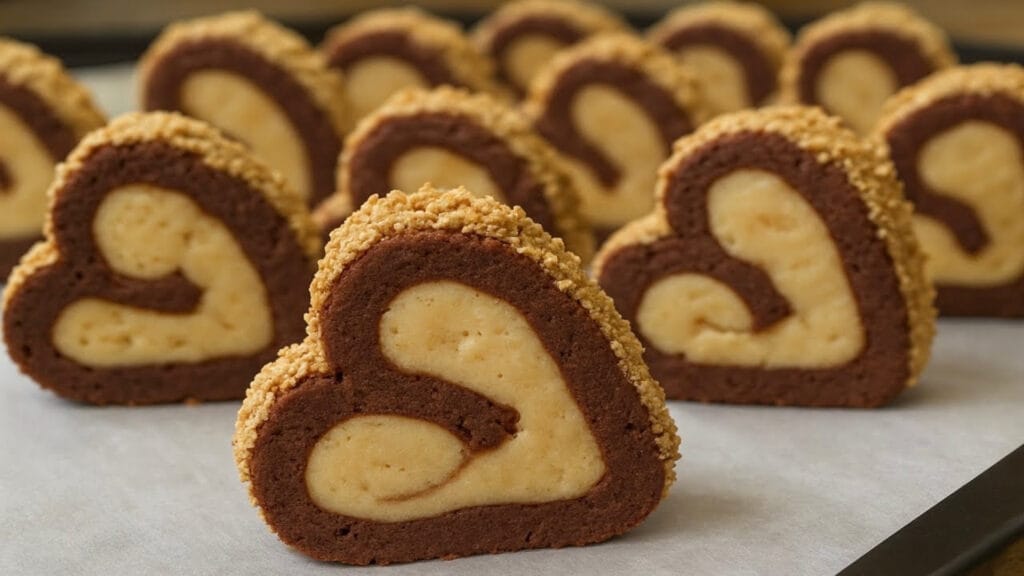 فیلم آشپزی و طرز تهیه شیرینی خانگی قلبی زیبا و خوشمزه