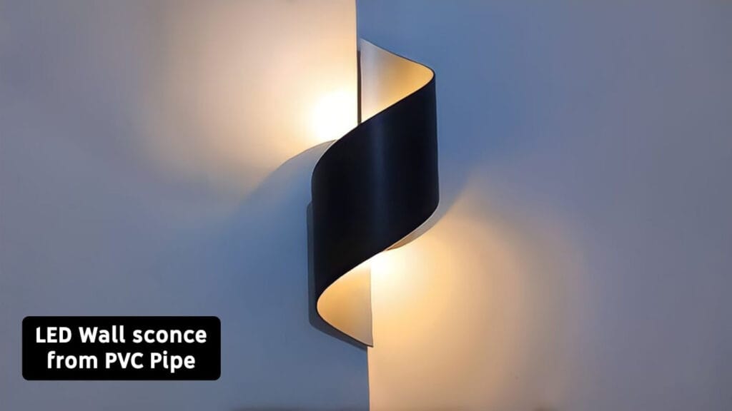 ایده خلاقانه برای ساخت چراغ دیواری با pvc در خانه