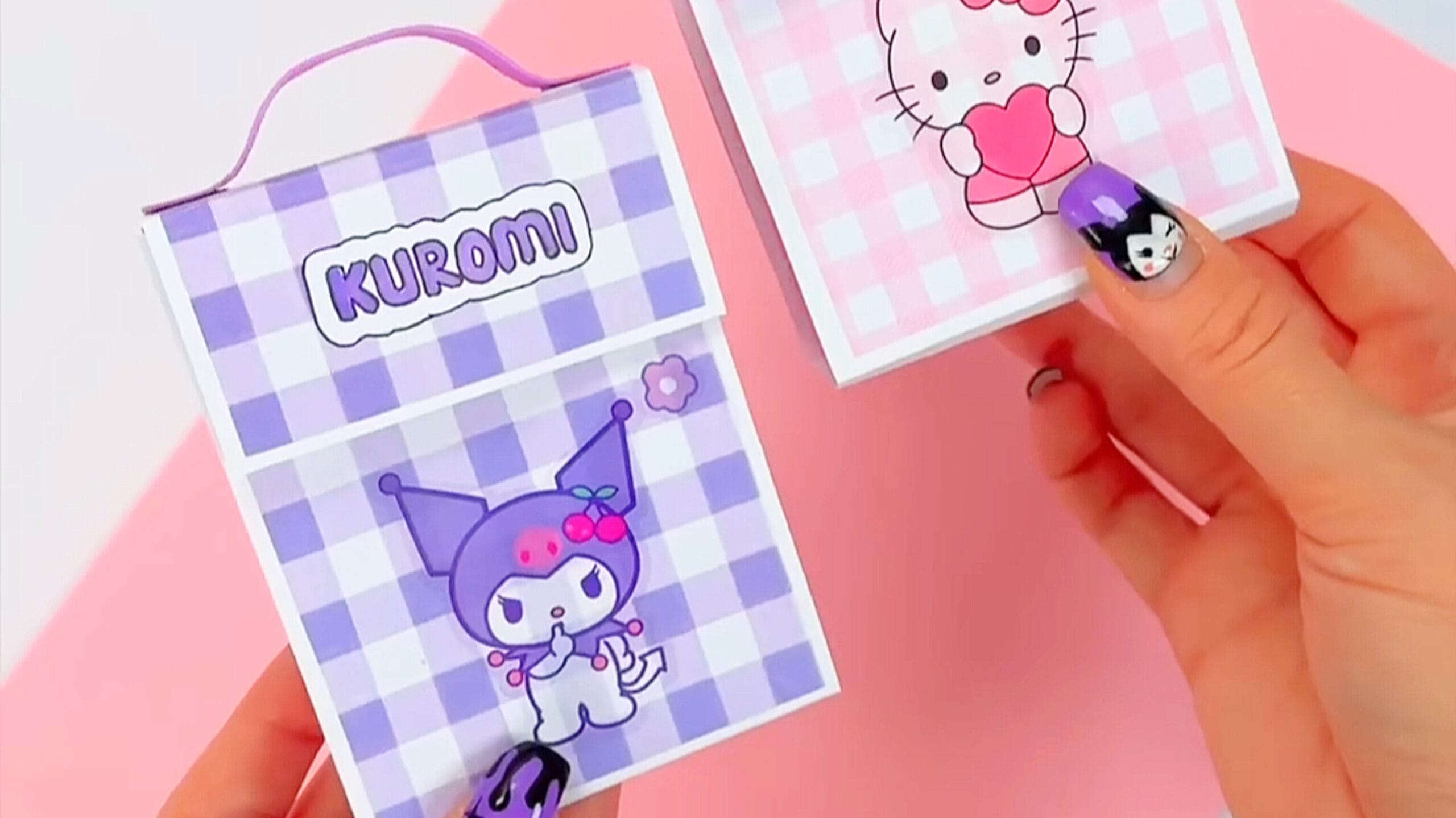 آموزش ساخت کاردستی ساده و آسان کیف مینیاتوری طرح کورومی و ملودی