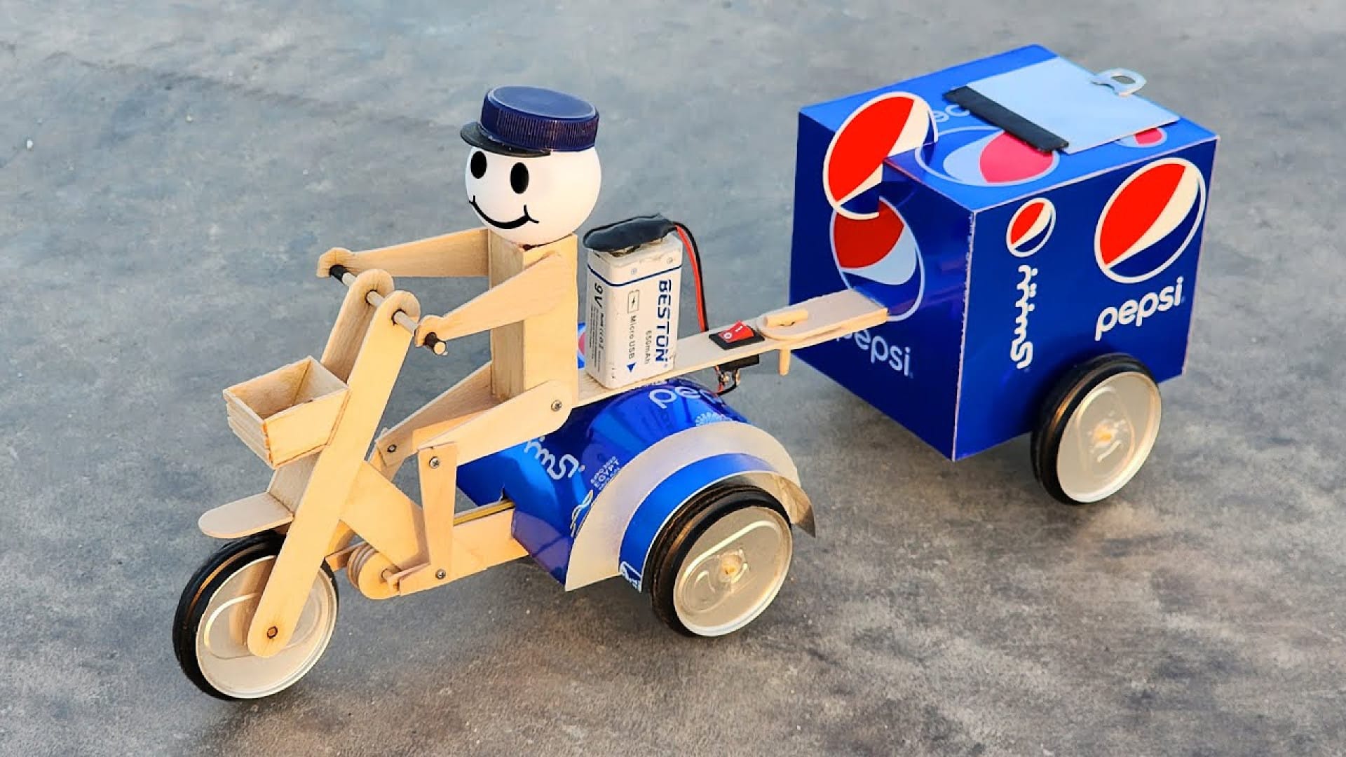 آموزش ساخت کاردستی سه چرخه با استفاده از قوطی نوشابه فلزی دور ریختنی و بازیافتی در خانه