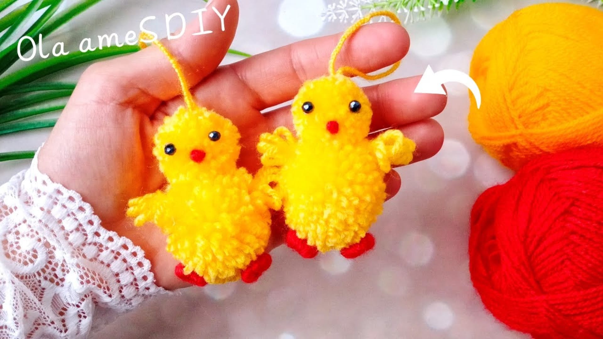 آموزش ساخت عروسک جوجه کیوت با نخ کاموا بافتنی در خانه