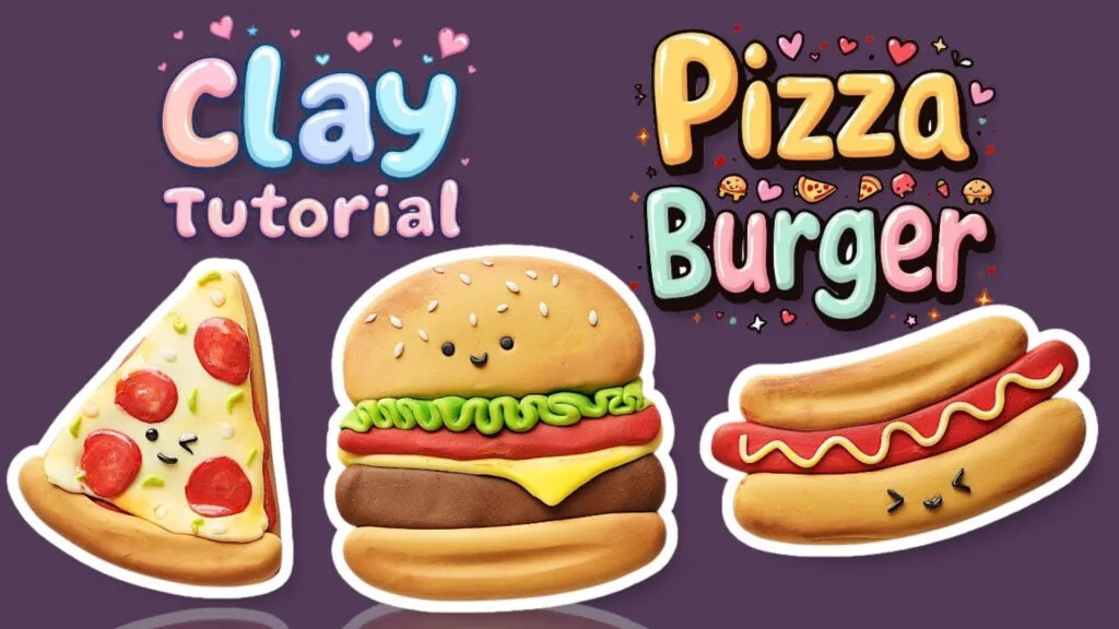 آموزش ساخت فست فود مینیاتوری با خمیر کلی یا مجسمه سازی