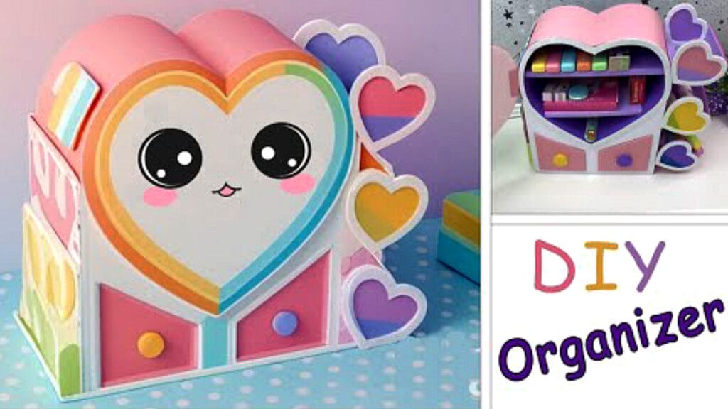 آموزش ساخت کاردستی باکس یا جعبه نظم دهنده رومیزی با مقوا