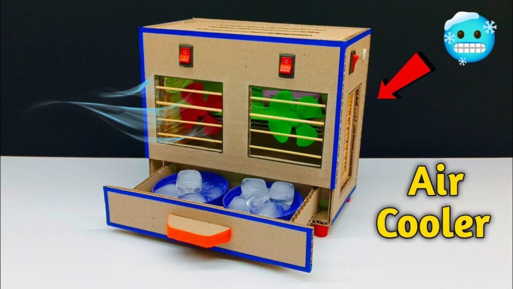 آموزش ساخت کاردستی کولر با مقوا در خانه
