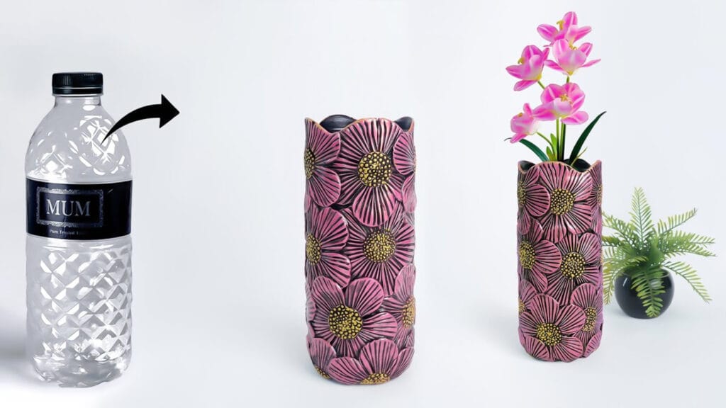 آموزش بهترین روش و ایده ممکن برای بازیافت بطری پلاستیکی و ساخت یک کاردستی دکوری شیک و پولساز در خانه