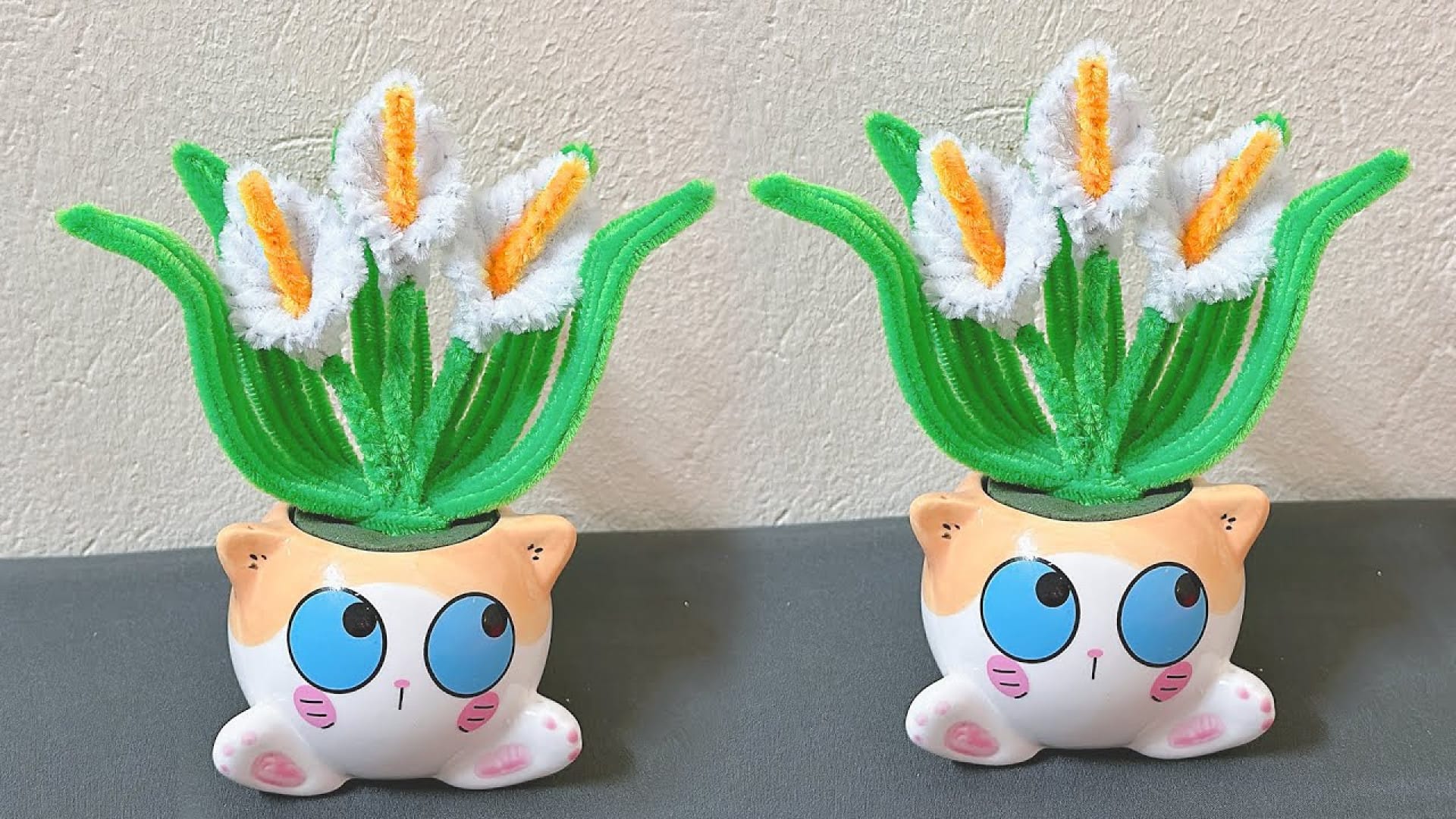 ایده جدید و خلاقانه برای ساخت کاردستی گلدان زیبا دکوری و تزیینی با پیپ کلینر در خانه