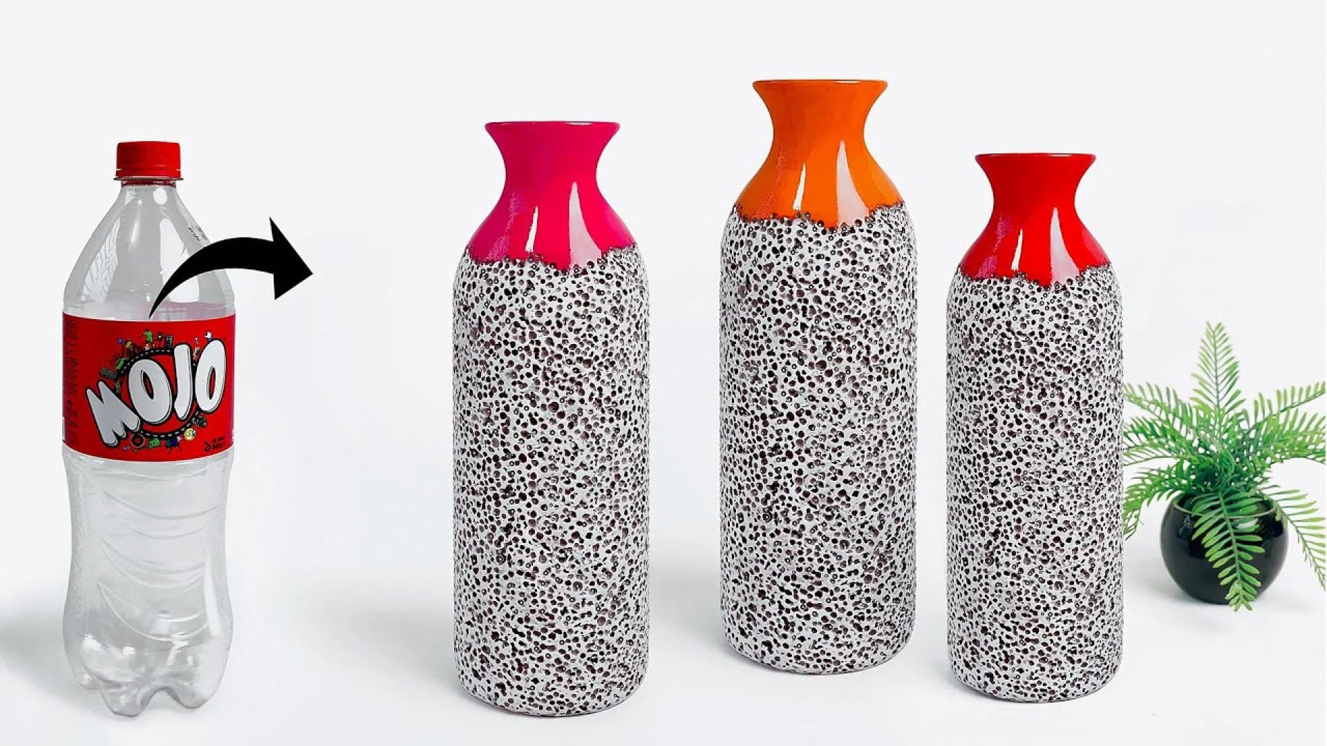 آموزش ساخت گلدان دکوری خلاقانه با بطری پلاستیکی بازیافتی در خانه