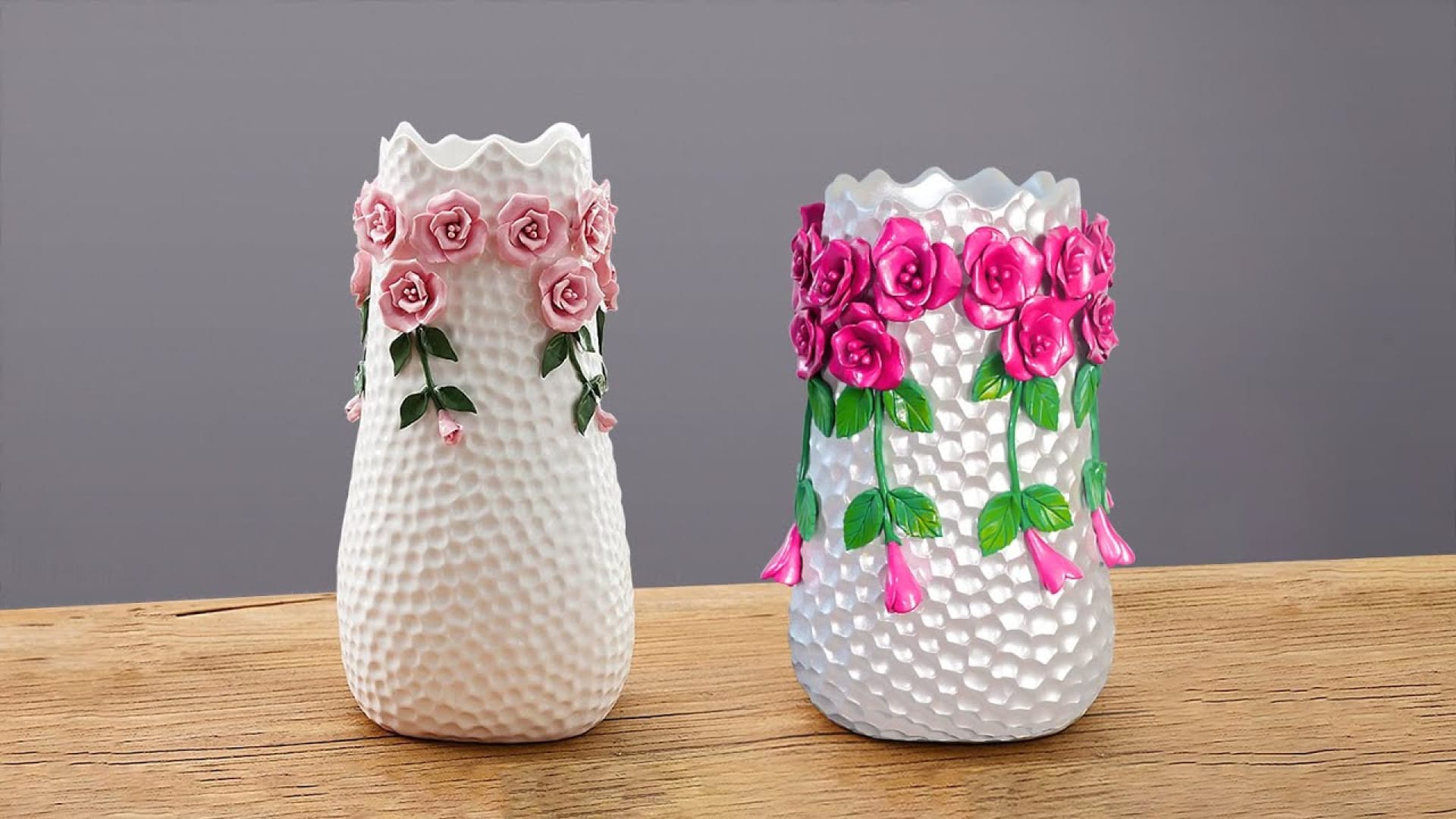 آموزش مرحله به مرحله رایگان و پولساز ساخت گلدان دکوری زیبا در خانه