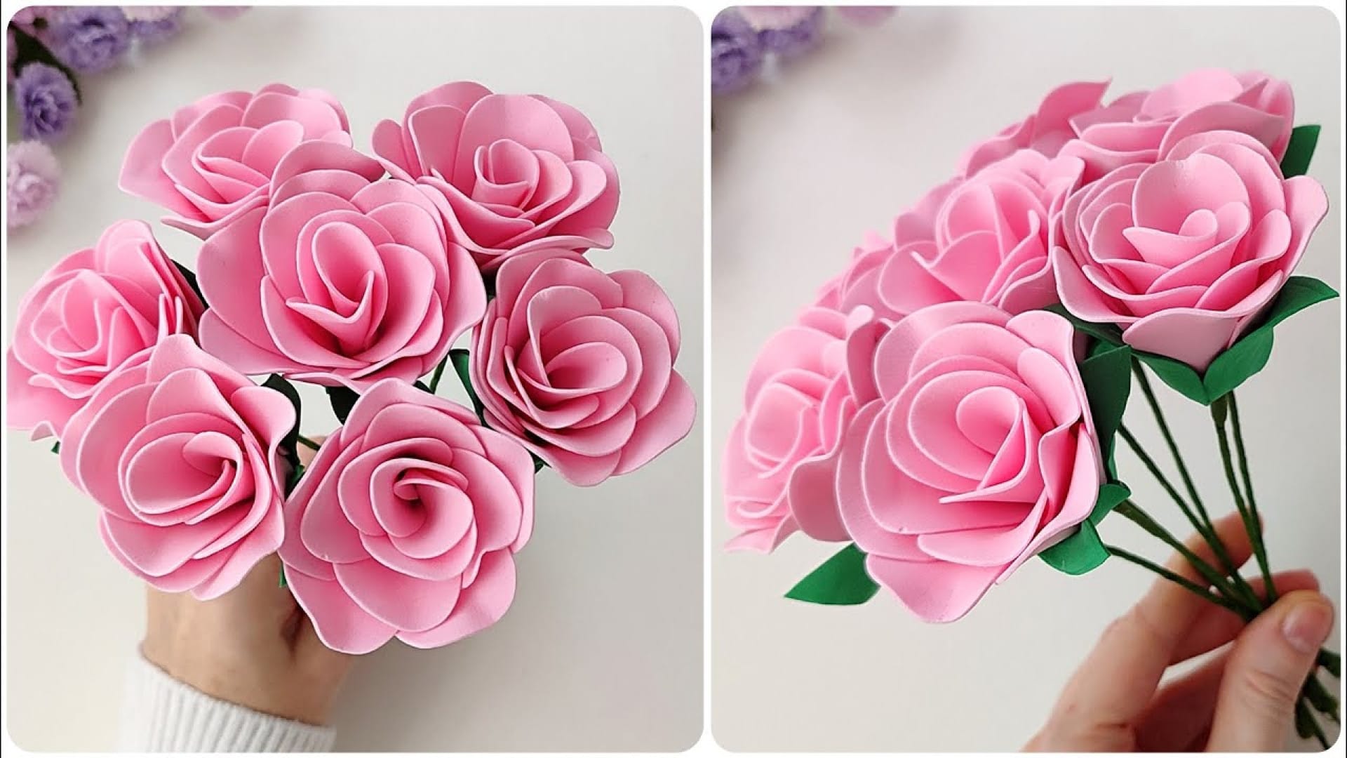 آموزش ساخت گل رز مصنوعی با فوم