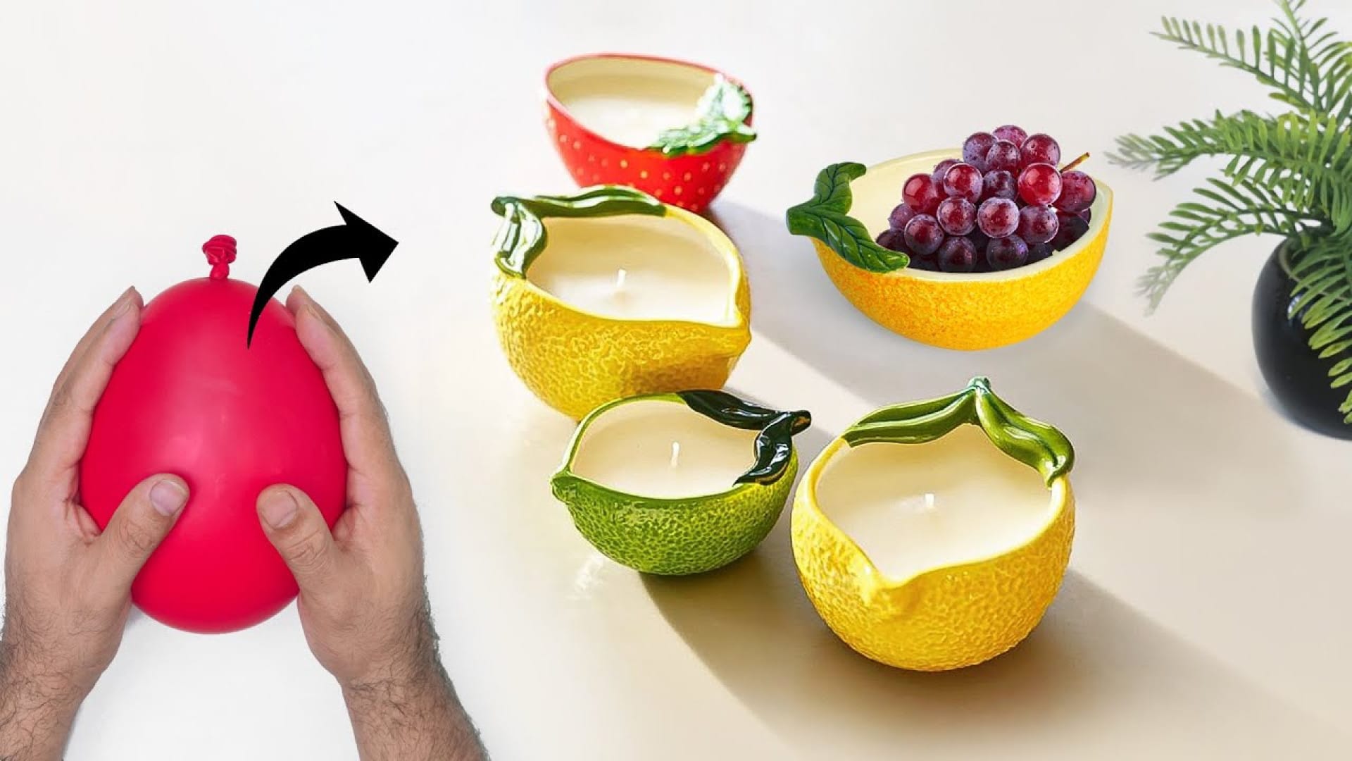 ایده خلاقانه ساخت ظرف دکوری با بادکنک در خانه