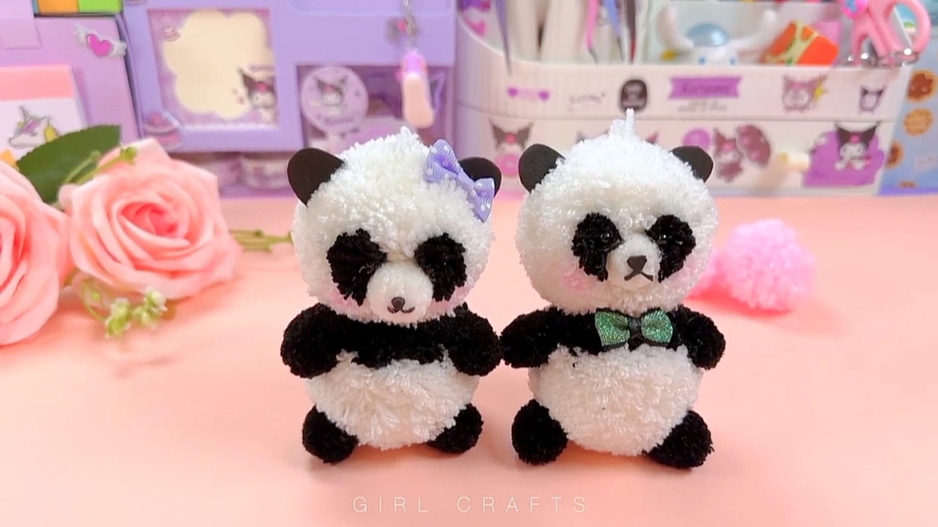 آموزش ساخت عروسک پاندا کیوت با کاموا در خانه