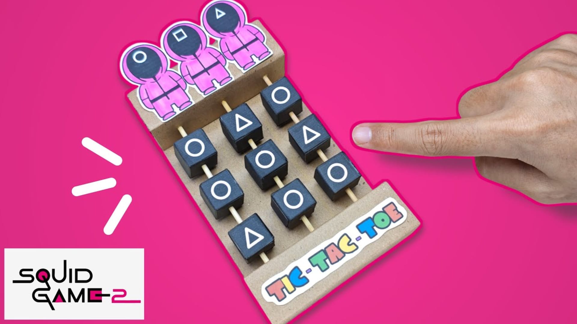 آموزش ساخت کاردستی بازی دوز اسکویید گیم با مقوا