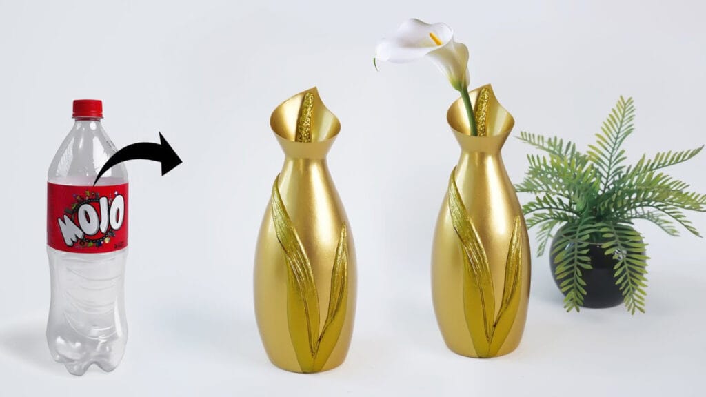 آموزش ساخت گلدان شیک با بطری نوشابه پلاستیکی دور ریختنی و بازیافتی