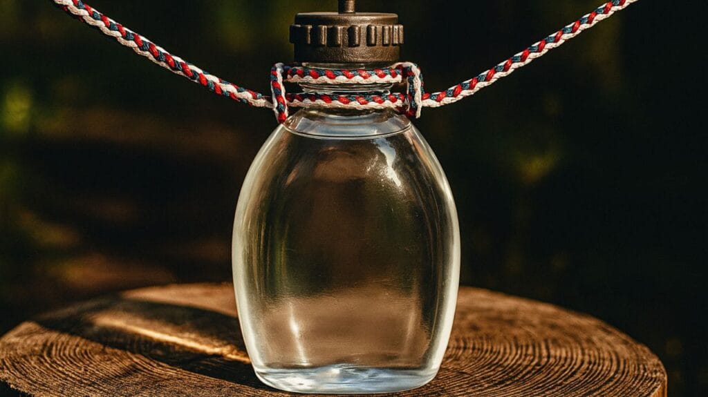 آموزش ویدیویی مرحله به مرحله روش گره زدن قمقمه برای کمپینگ