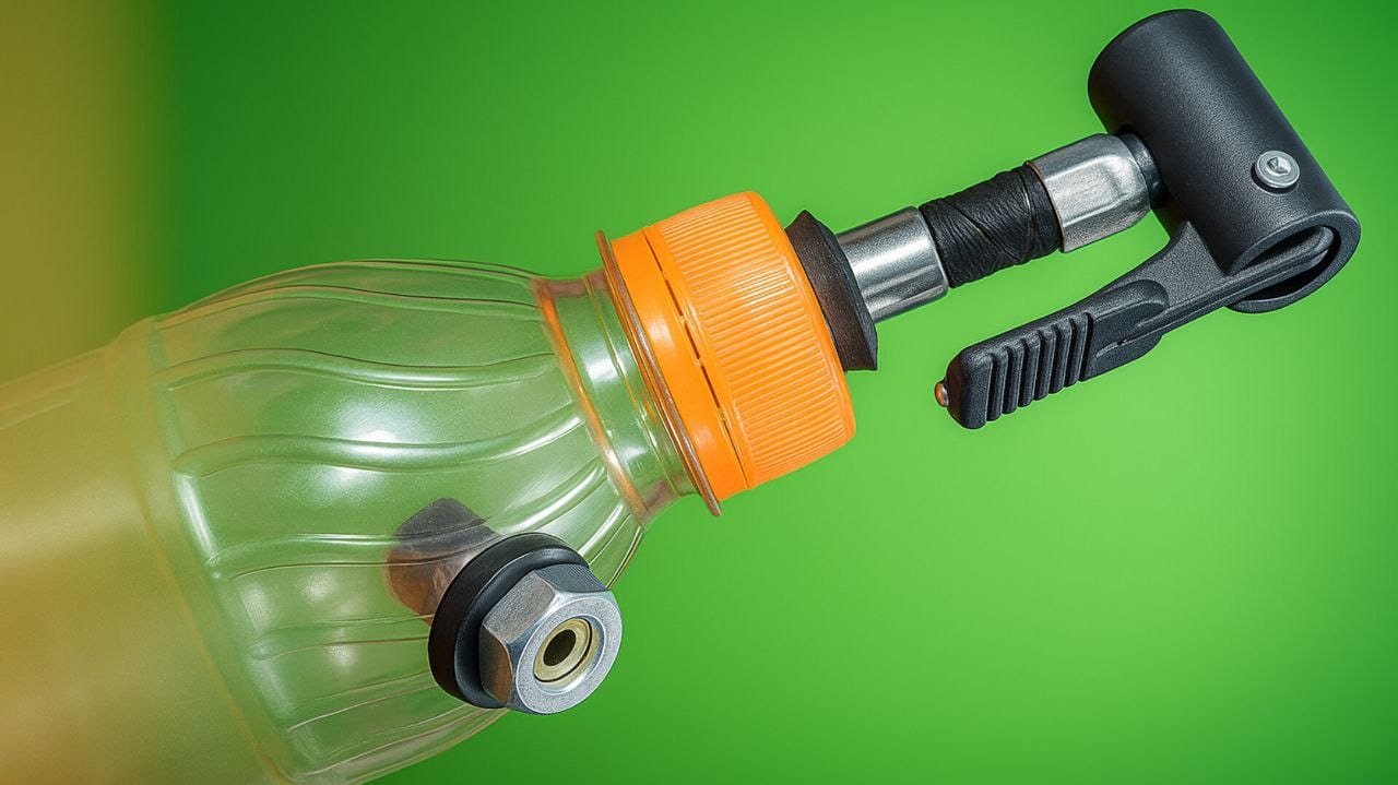 آموزش ساخت کاردستی تلمبه با بطری پلاستیکی نوشابه