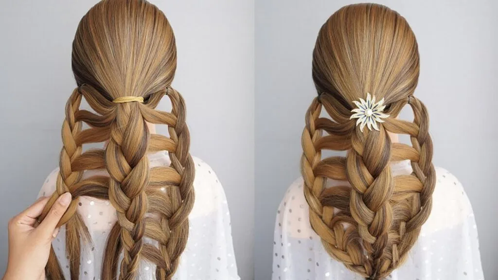 آموزش مدل بافت مو خاص و آسان دخترانه؛ بافت مو شیک و متفاوت مناسب مراسم، جشن و مهمانی