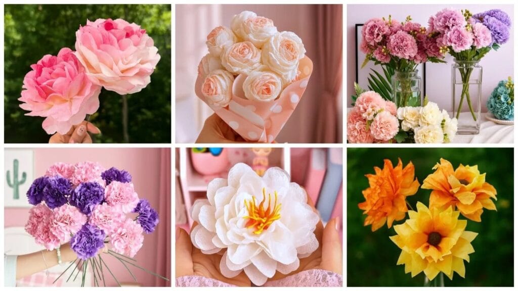 آموزش 5 ایده خلاقانه و زیبا برای ساخت گل کاغذی رنگی و دست‌ساز