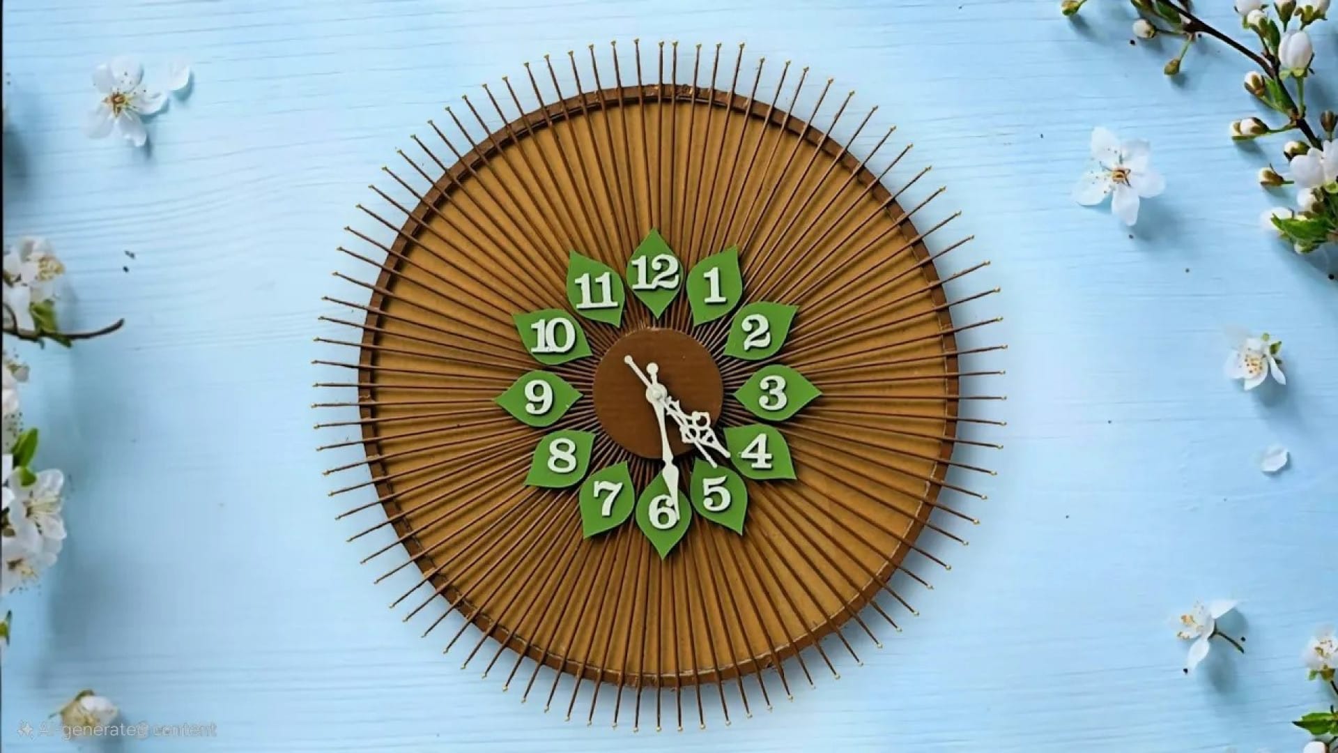 ویدیو آموزش ساخت ساعت دیواری زیبا مقوایی خلاقانه و ارزان