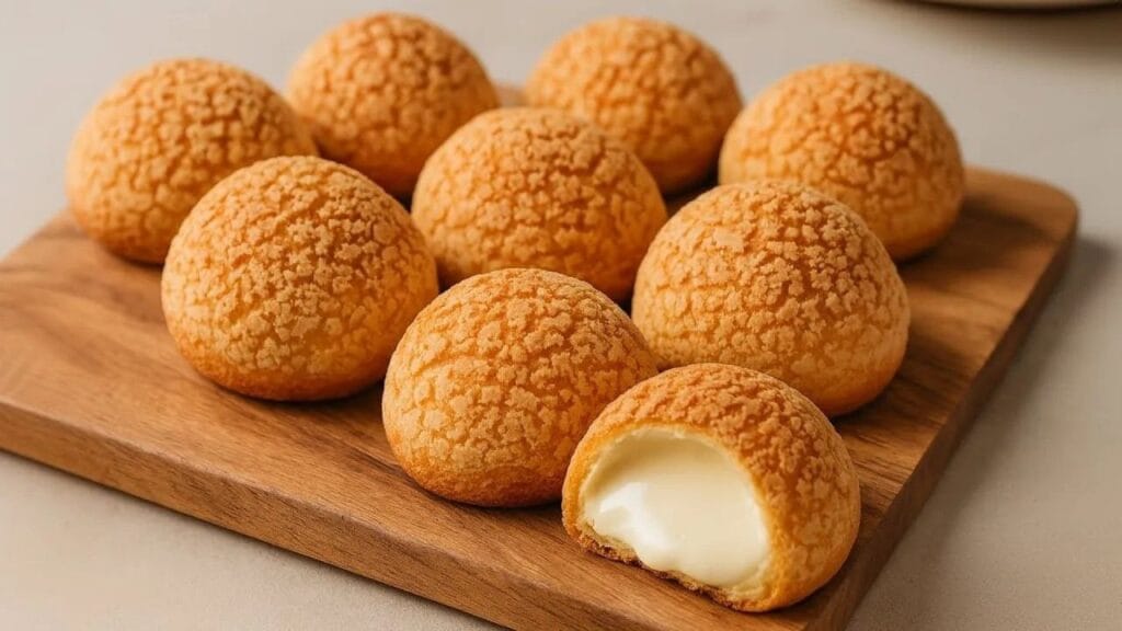 طرز تهیه شیرینی خامه‌ای فرانسوی ویدیو با خمیر پفکی و خامه تازه