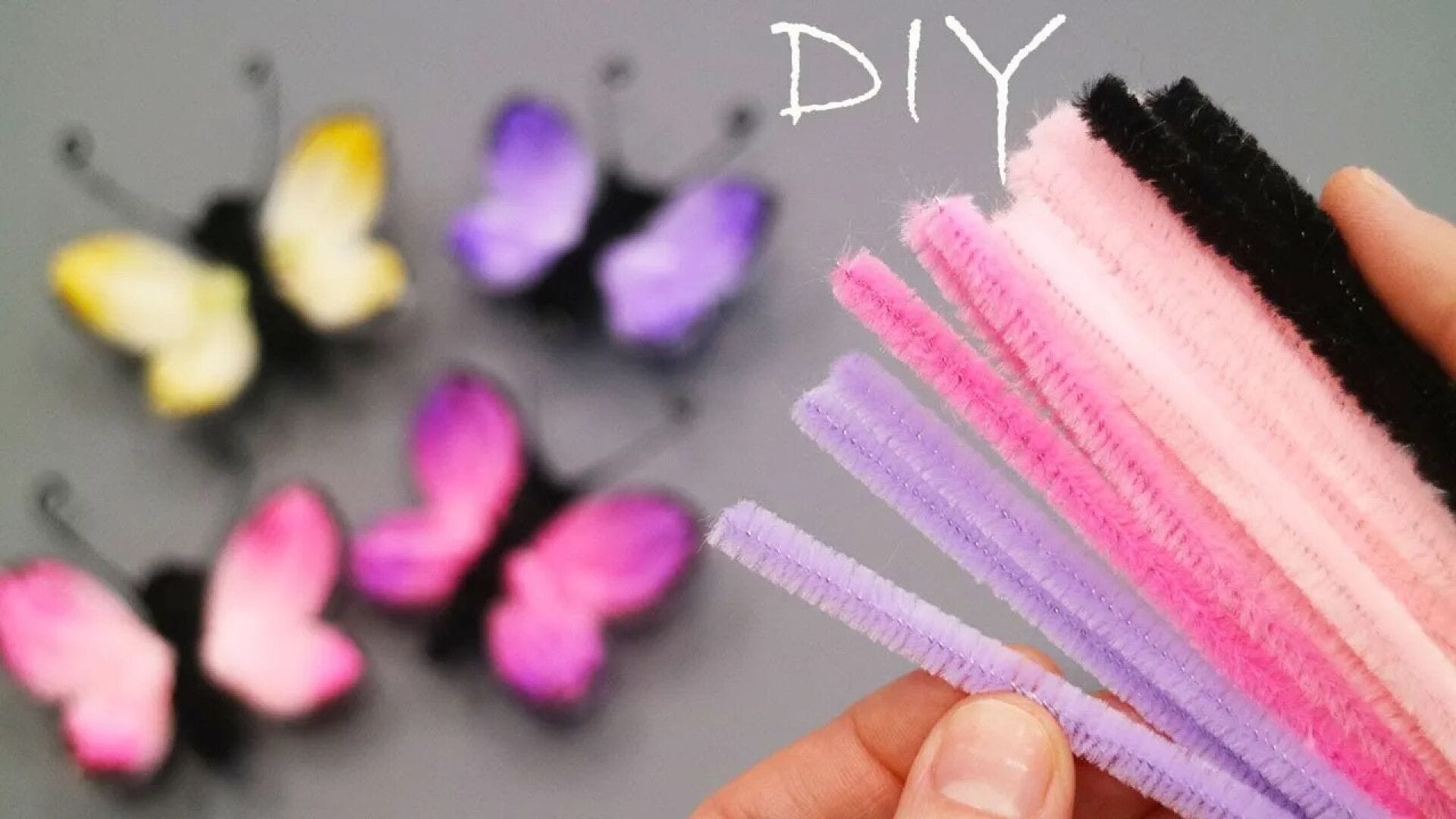 ساخت کاردستی پروانه کیوت با پیپ پاک کن در رنگهای شاد و فانتزی برای تزیین و سرگرمی