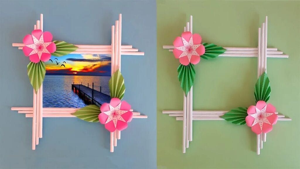 آموزش ساخت قاب عکس دیواری آسان با کاغذ برای دکوراسیون شیک و خلاقانه