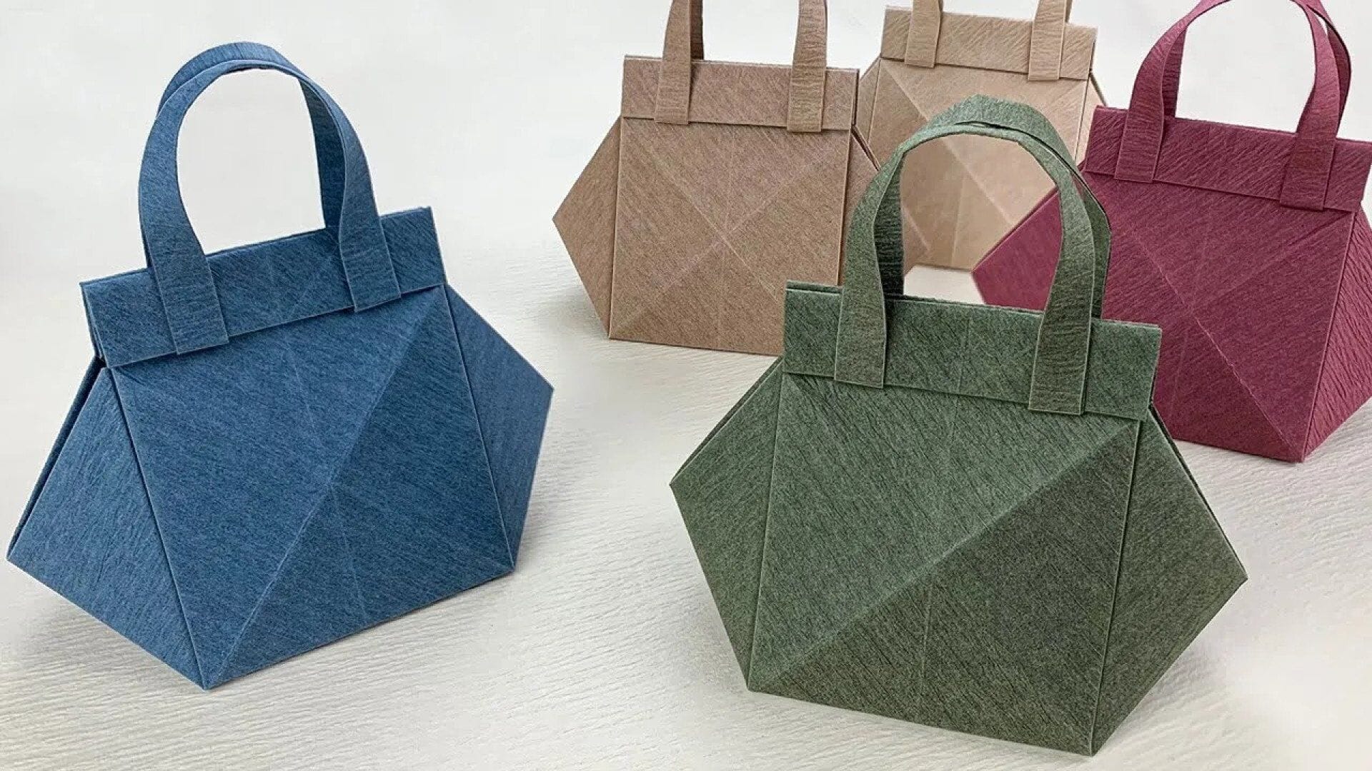 ویدیو آموزش ساخت پاکت دسته دار اوریگامی با کاغذ کادو رنگی، مناسب هدیه و پکهای خاص