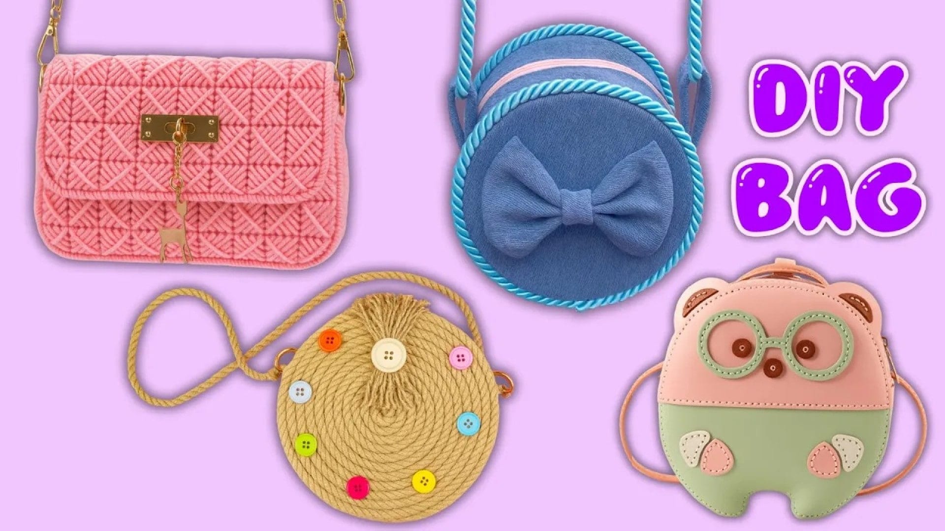 چهار مدل کیف دخترانه کیوت و فانتزی دستساز با طراحی و رنگهای جذاب