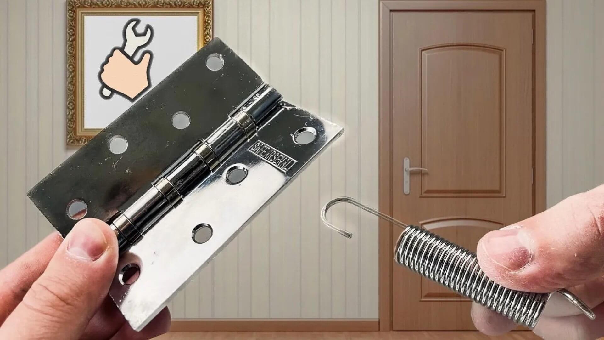 ایده خلاقانه برای نصب لولا فنر دار روی درب جهت بستن خودکار