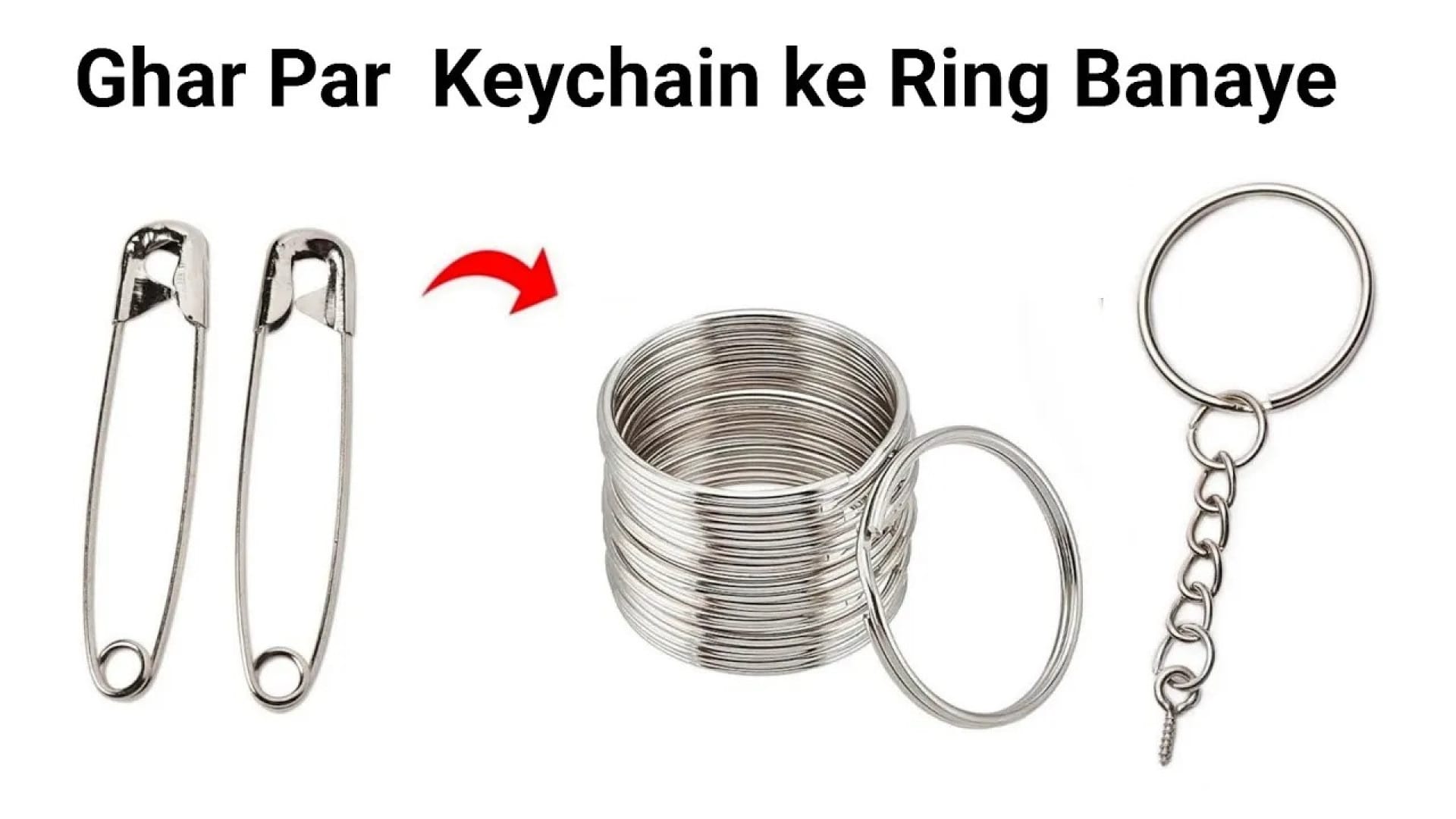 آموزش ساخت حلقه دسته کلید با سنجاق قفلی