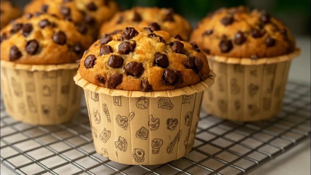 طرز تهیه مافین شکلاتی خوشمزه و نرم با شکلات چیپسی و روکش طلایی