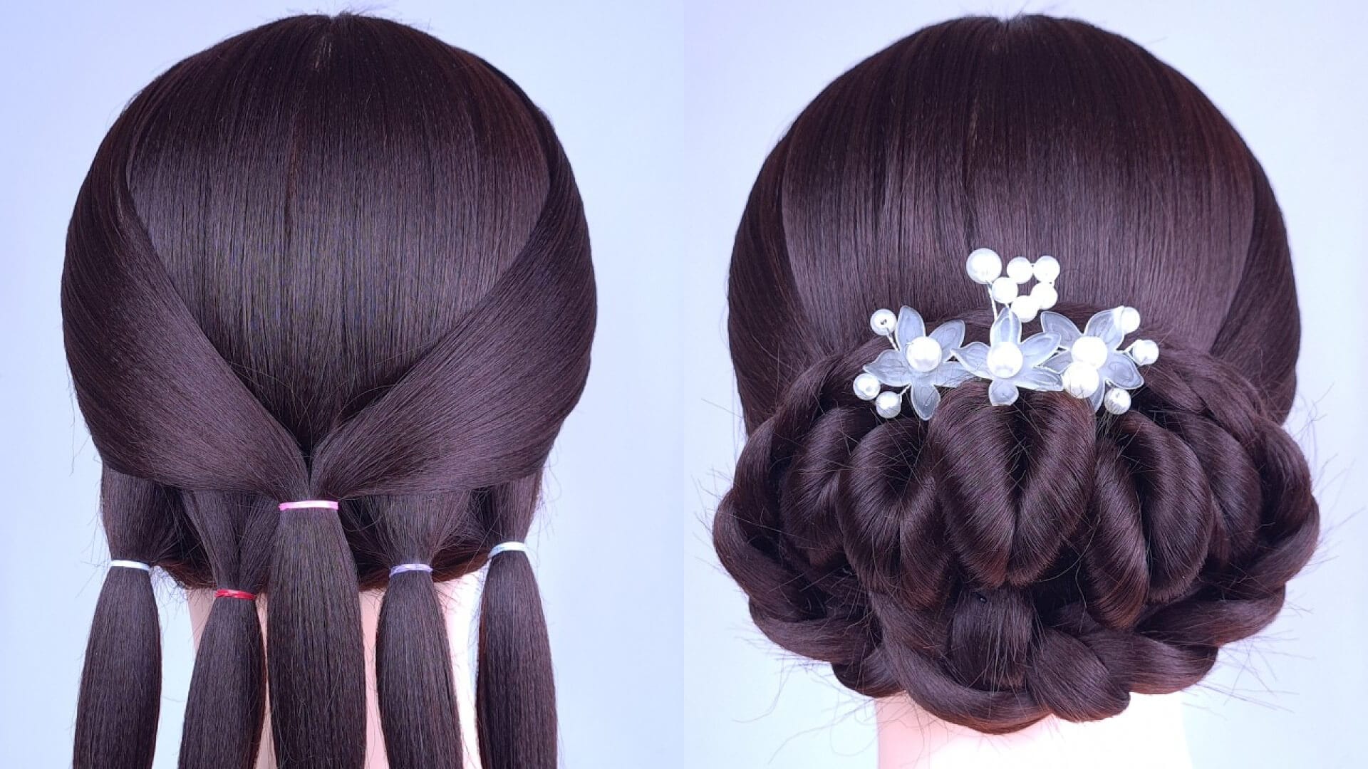 مدل مو زیبا پشت جمع با کلاچر و بافت مجلسی شیک