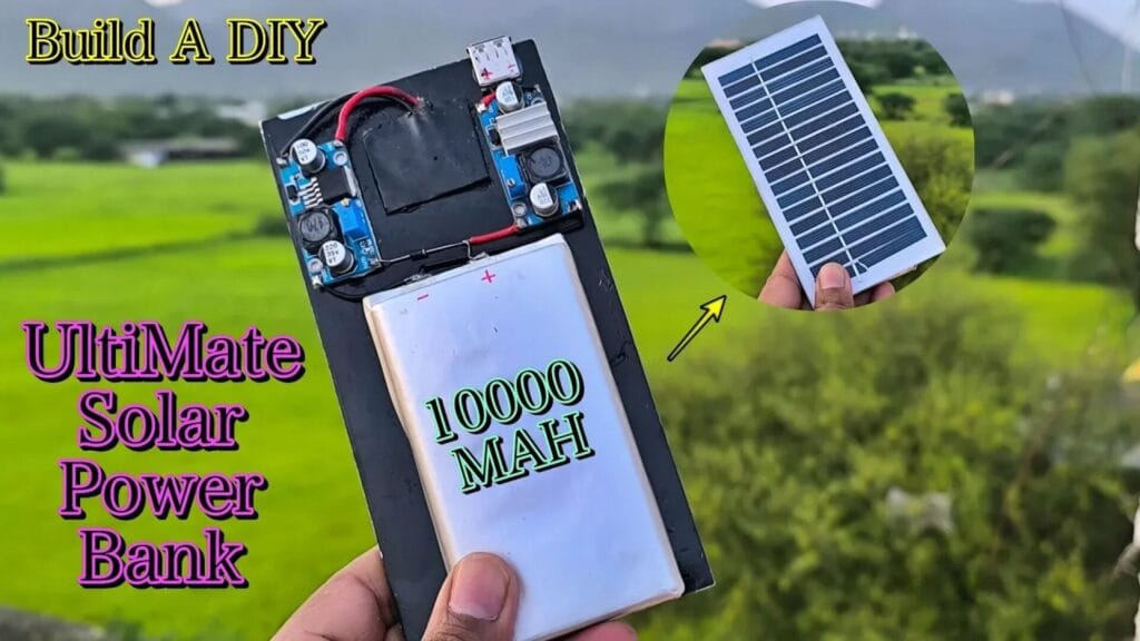 آموزش ساخت پاور بانک خورشیدی با پنل سولار و باتری 10000mAh