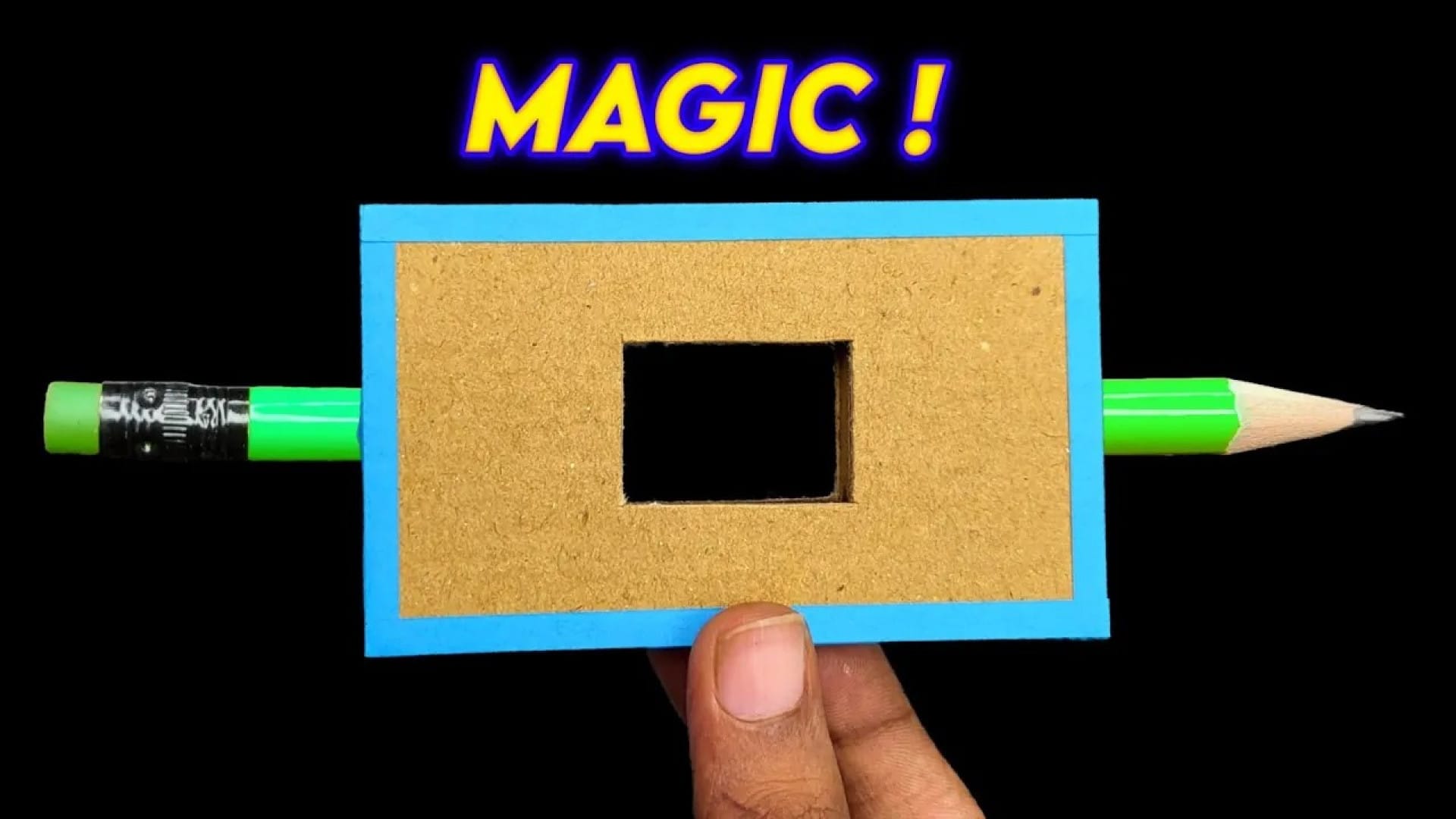 ویدیو آموزش ساخت کاردستی جادویی با مقوا و ترفند مداد عبوری