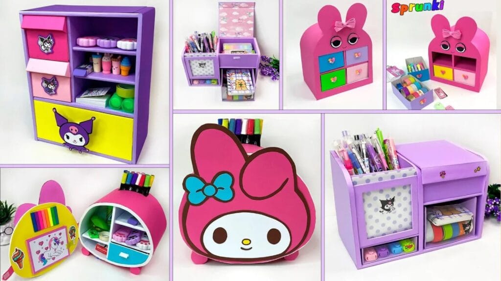 نظم دهنده رومیزی مقوایی خلاقانه برای بازگشت به مدرسه