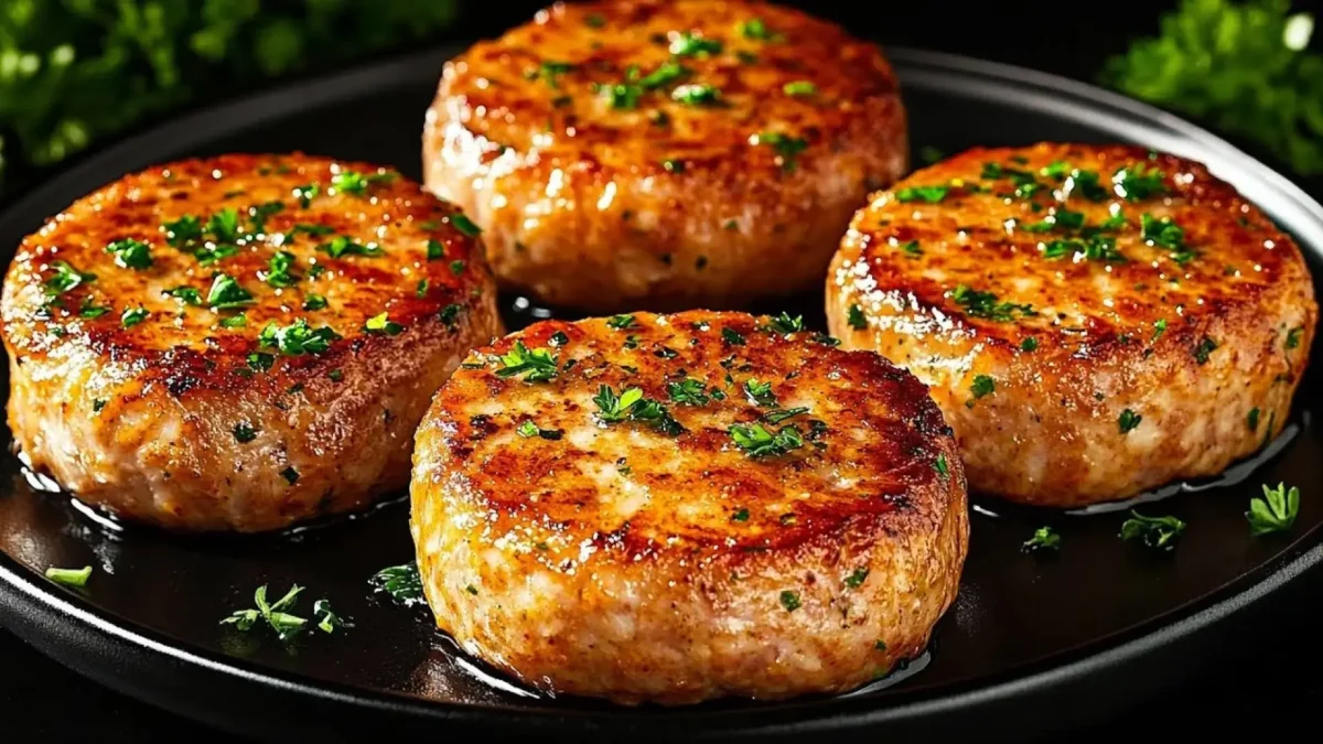 طرز تهیه کوکو تن ماهی و سیب زمینی سرخ شده و ترد تزیین شده با جعفری