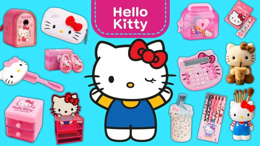 آنباکسینگ ست لوازم تحریر کیوت و فانتزی هلو کیتی